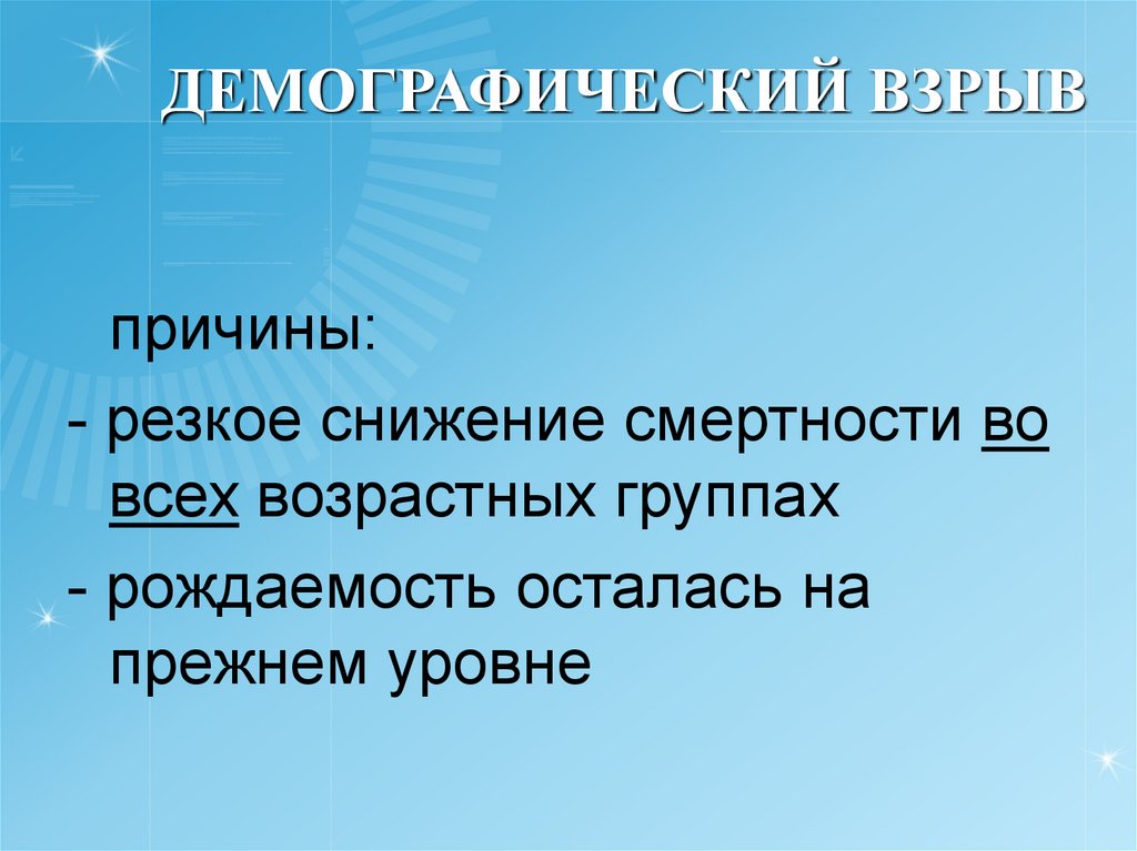 Демографический взрыв презентация