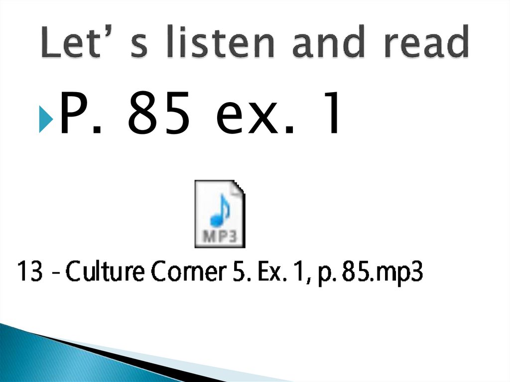 Let’ s listen and read