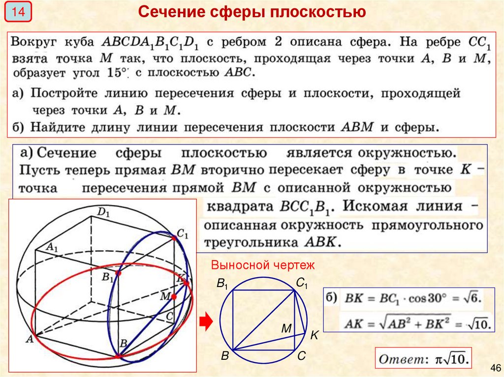 Сечение сферы чертеж