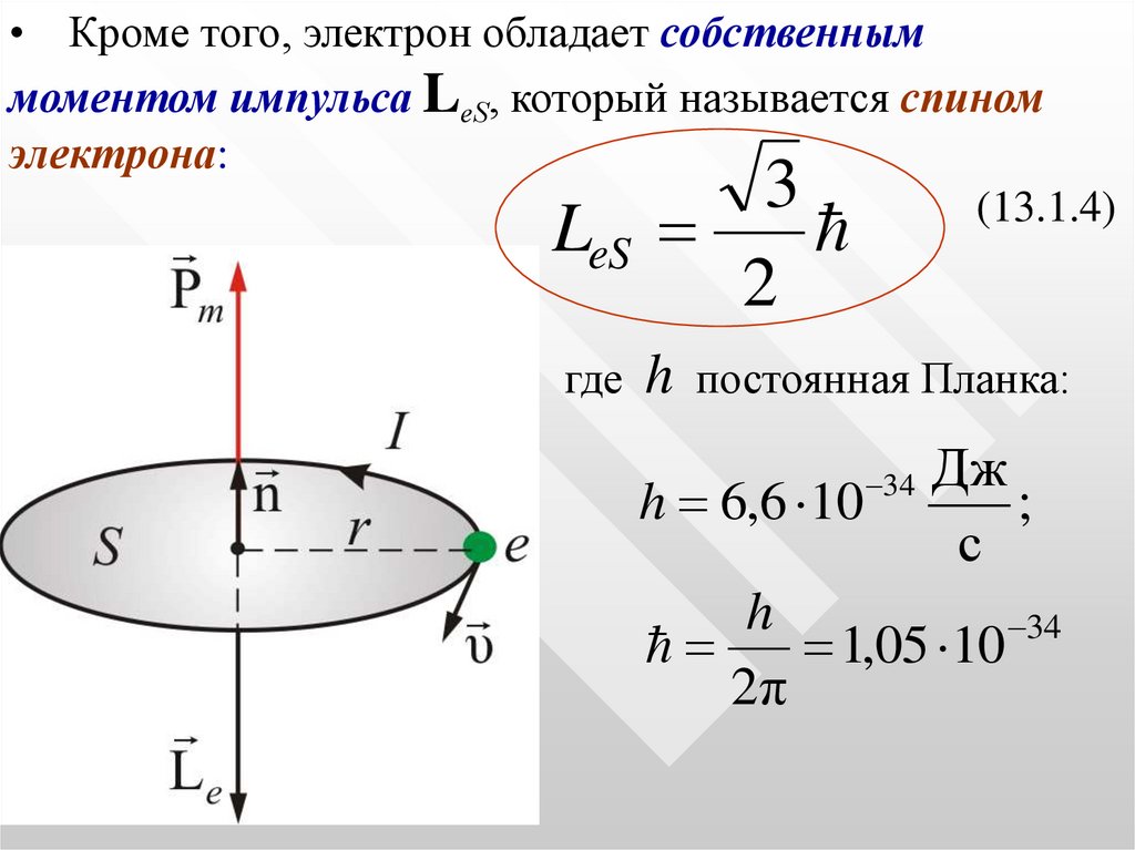 Момент импульса электрона. Собственный механический момент импульса электрона. Механический момент импульса электрона. Полный момент импульса электрона.