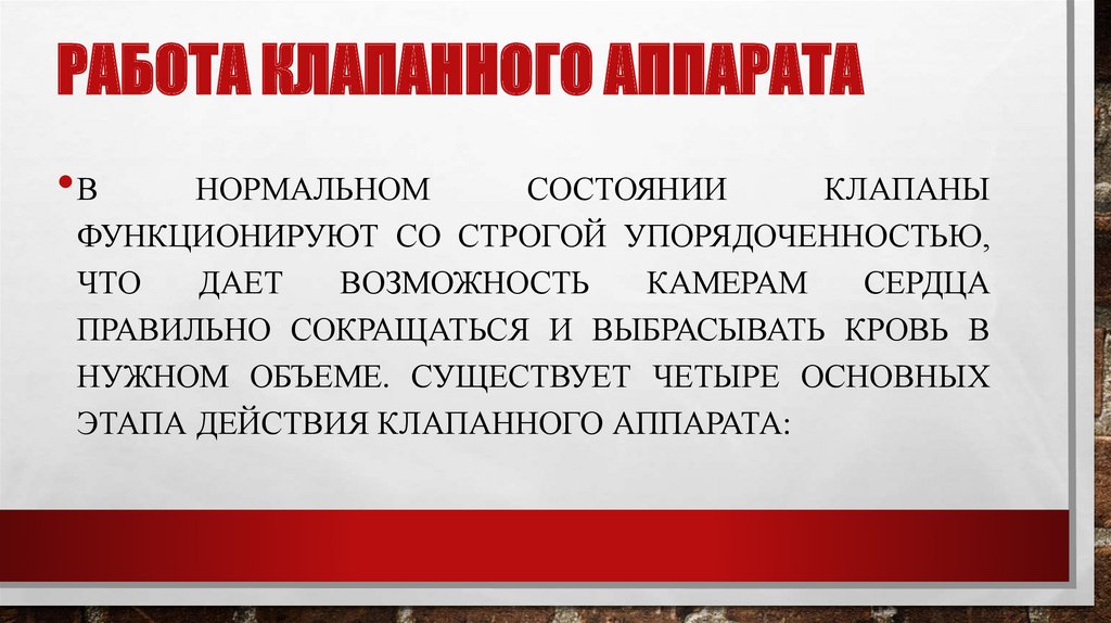 Клапанный аппарат сердца и его работа - online presentation