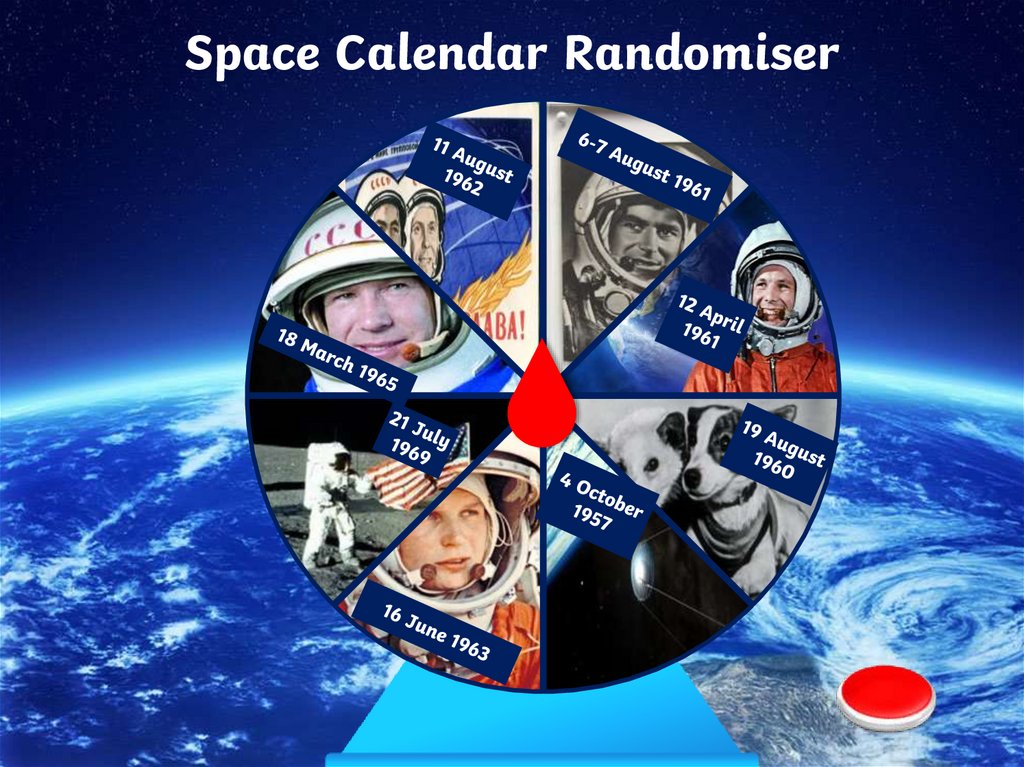 Space Calendar Randomiser презентация онлайн