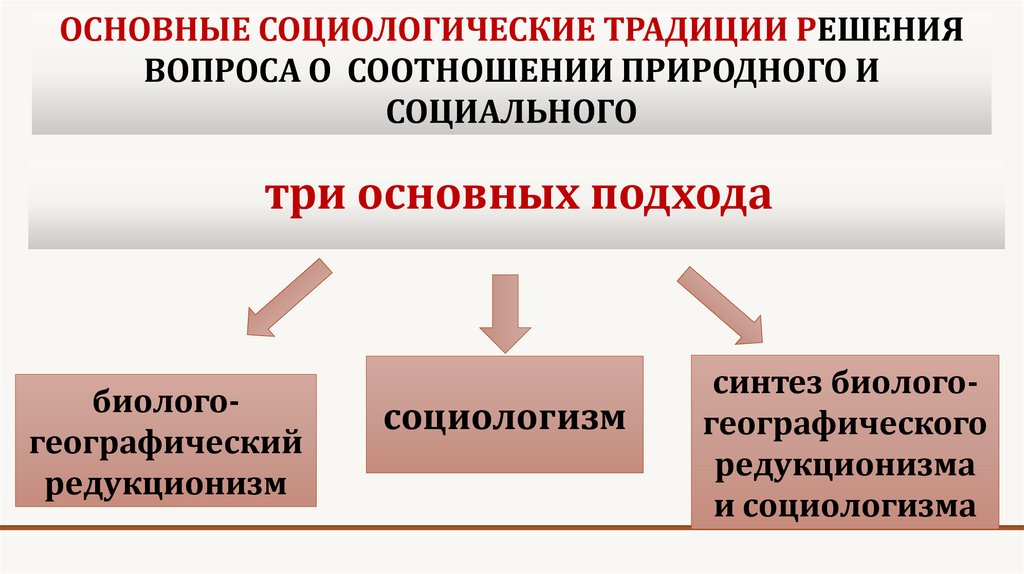 Традиции это в социологии. Природные и социальные предпосылки. Социологические традиции. Соотношение биологического и социального в человеке.