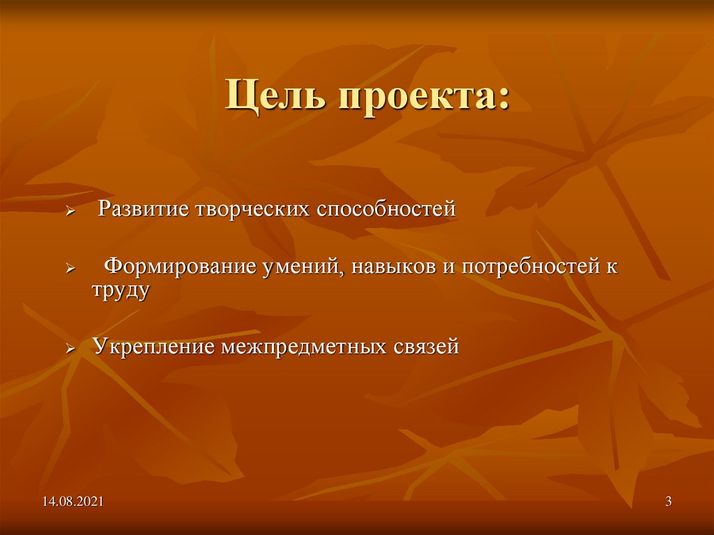 Цель проекта: