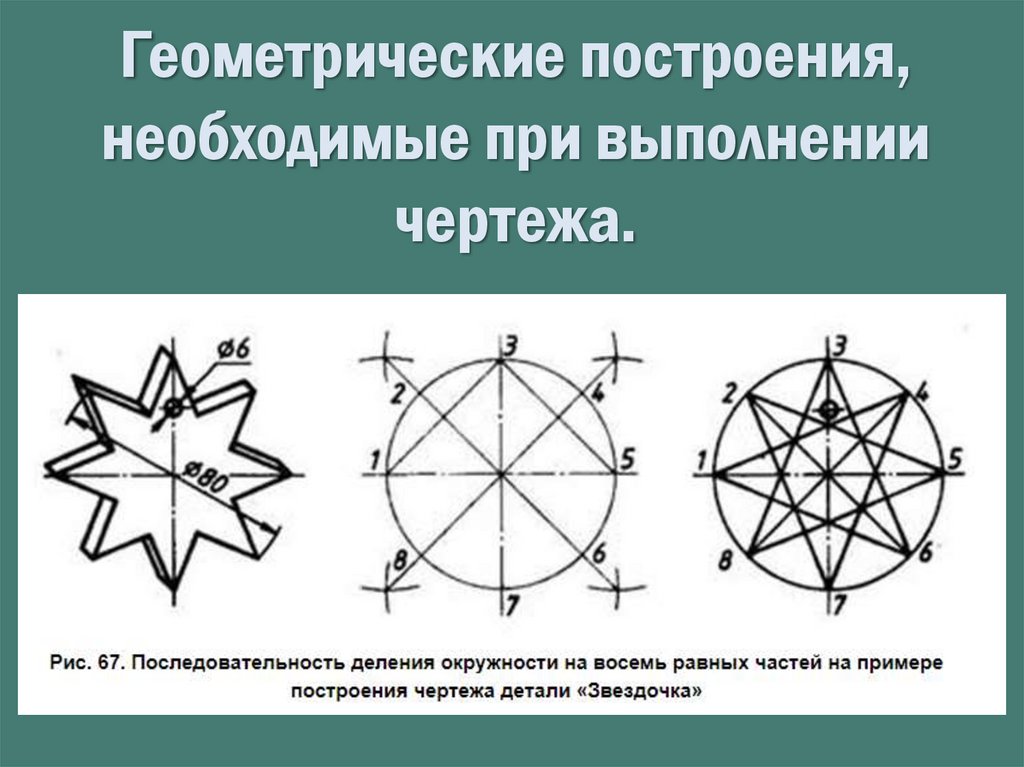 Геометрические построения необходимые при выполнении чертежей