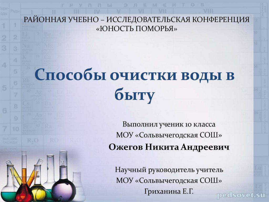 Способы очистки воды в быту