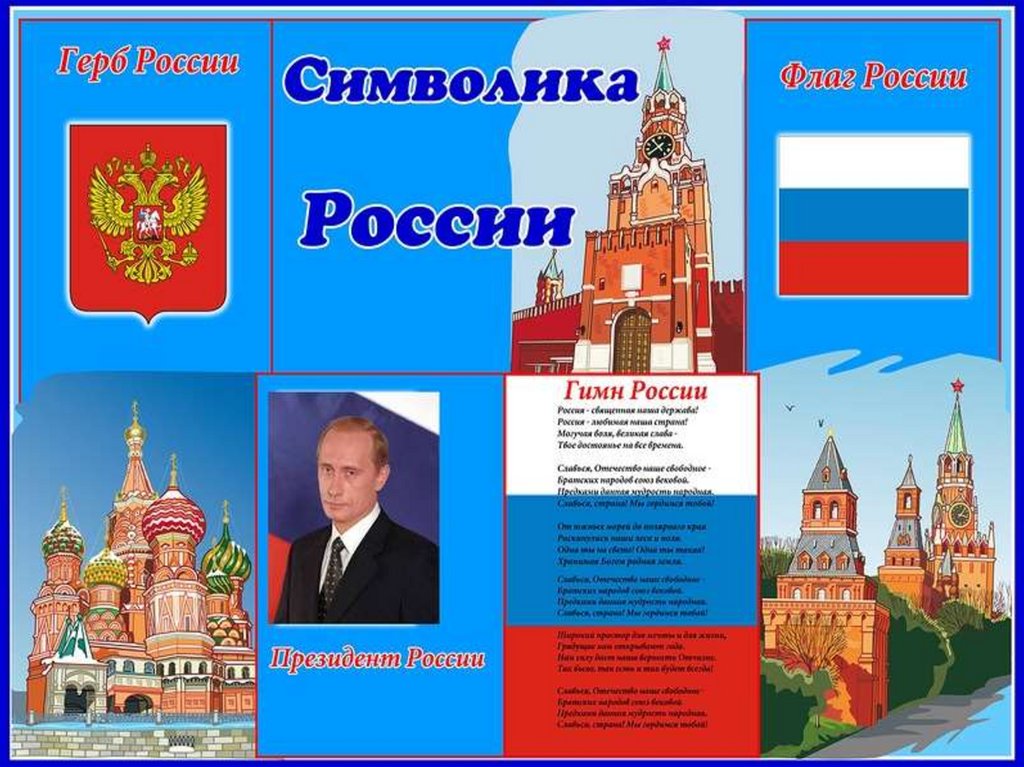 Презентация государственные символы россии для дошкольников