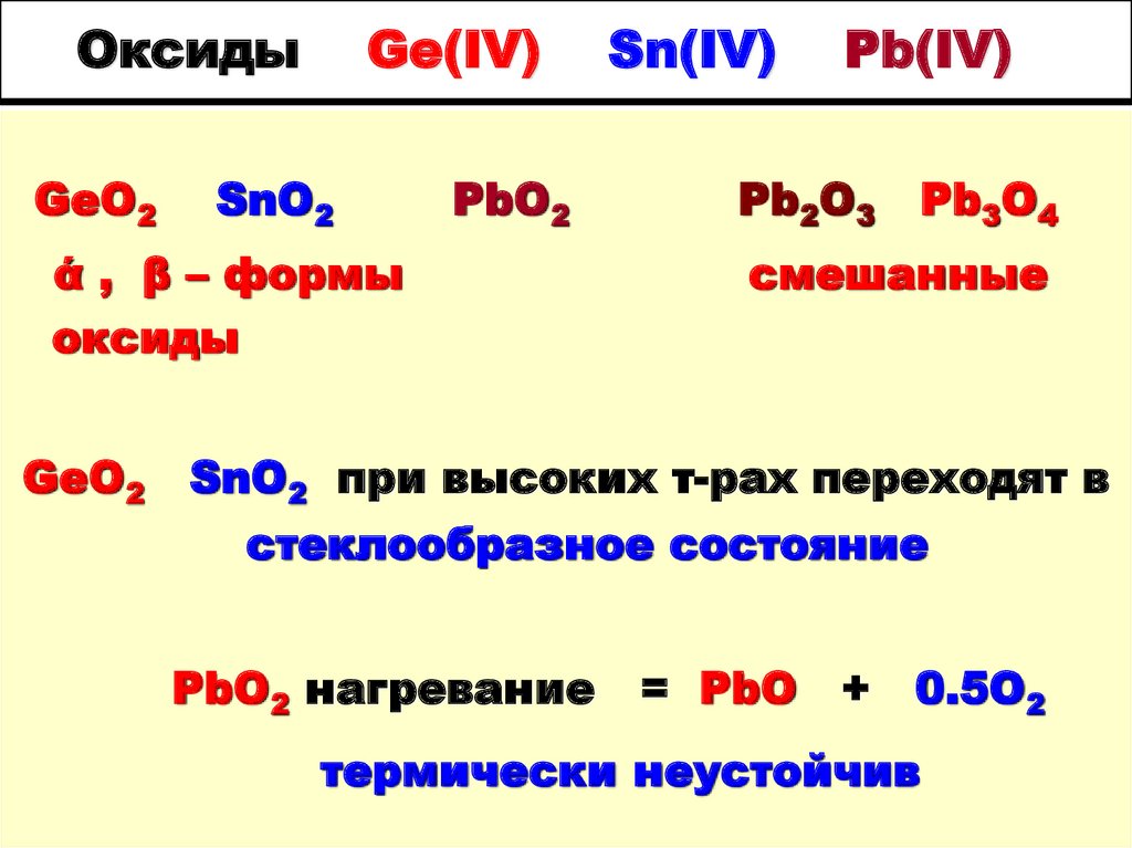 Обязательный элемент во всех оксидах. Оксиды ge SN PB. Смешанные оксиды. Sno2 получение. Оксиды р-элементов группы IV.