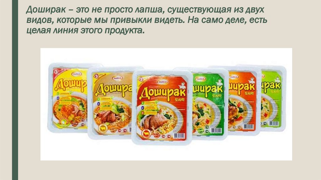 Доширак - еда быстрого приготовления - презентация онлайн