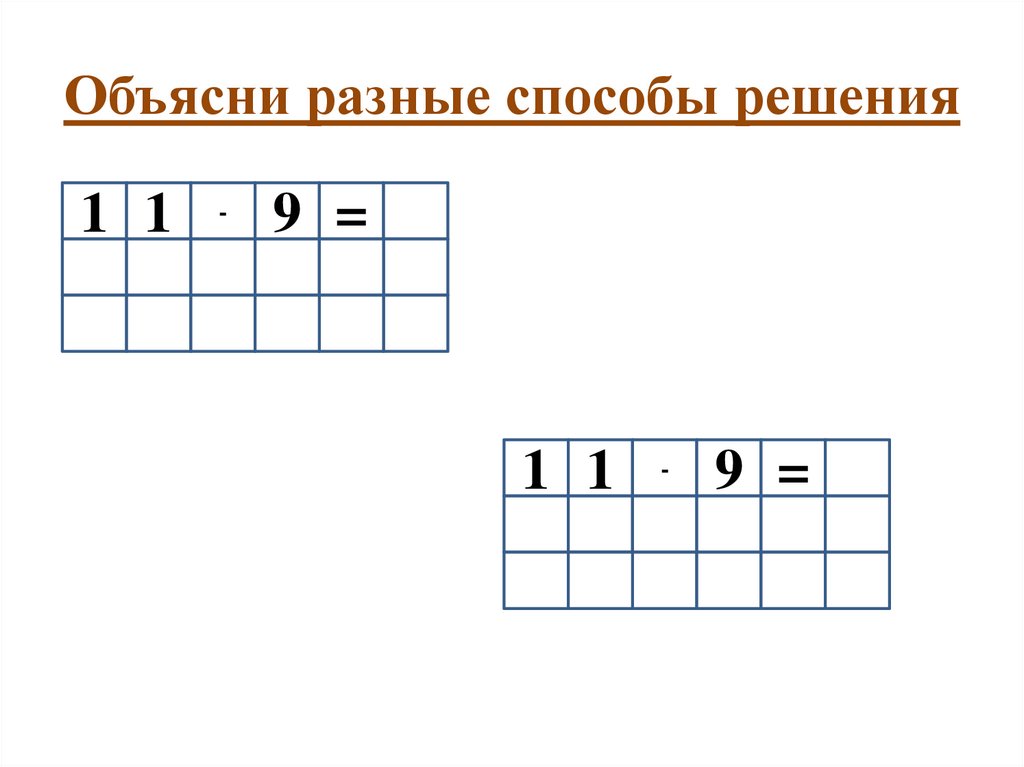 Объясни разные способы решения