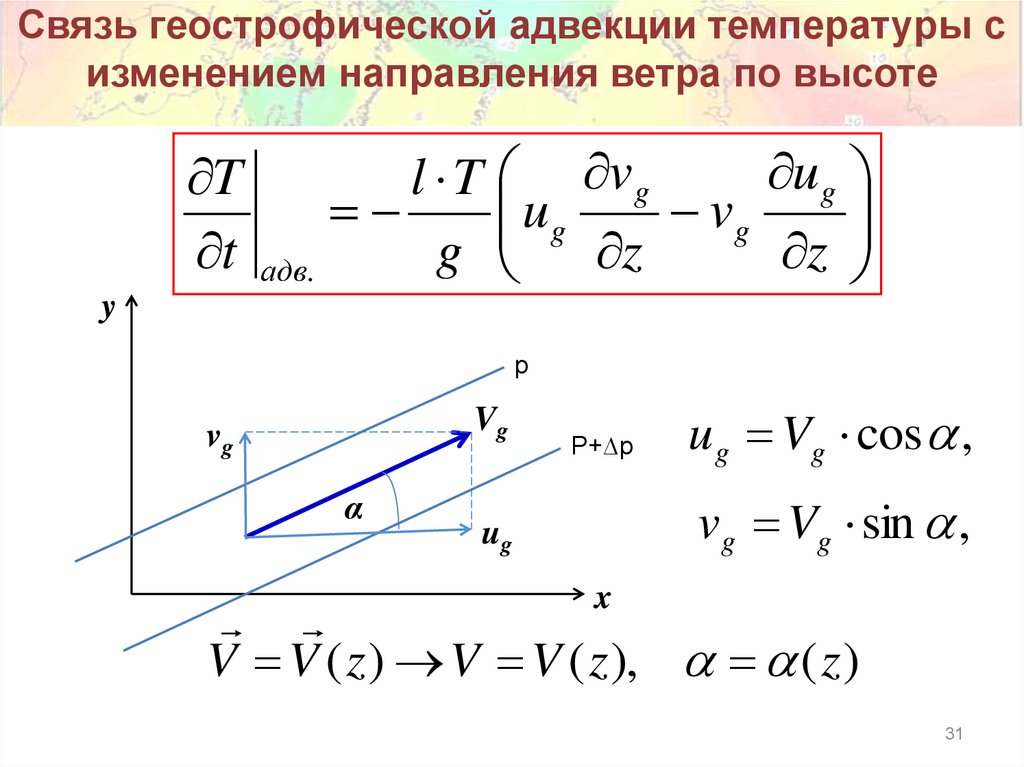 Температура равна 0. Геострофический ветер формула. Направление геострофического ветра. Геострофический ветер с высотой. Геострофический ветер в изобарической системе.