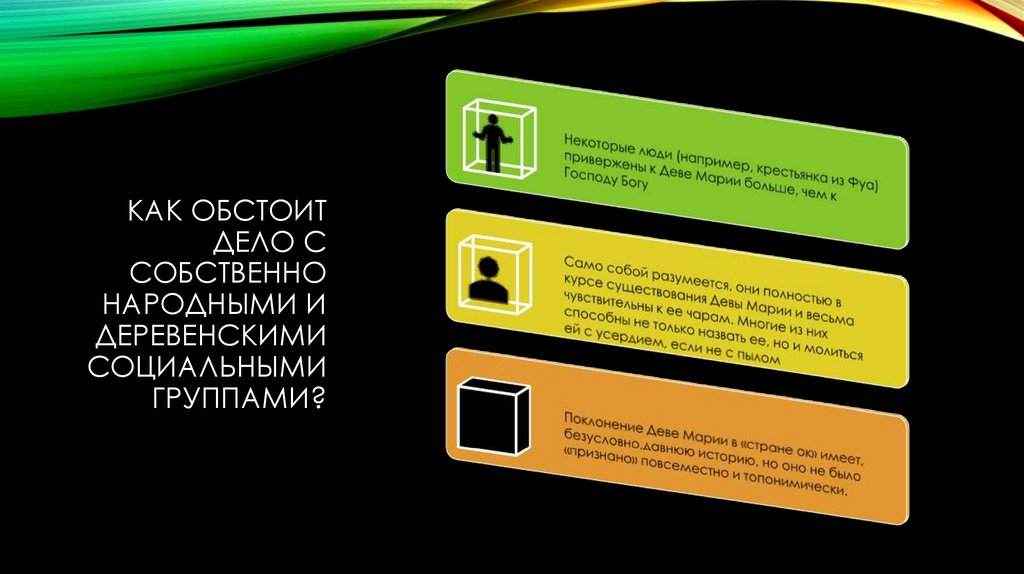 Как обстоит дело с собственно народными и деревенскими социальными группами?
