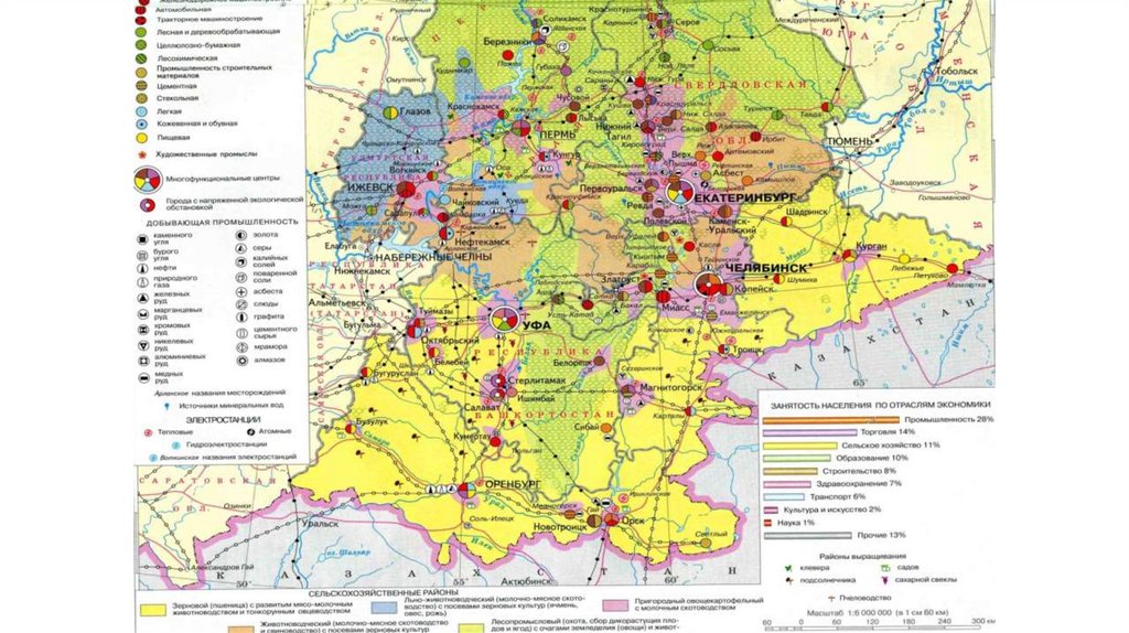 Карта урала крупная