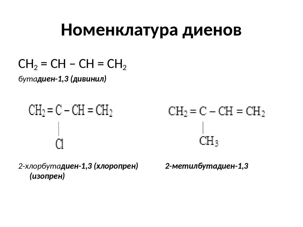 Диеновые углеводороды получение