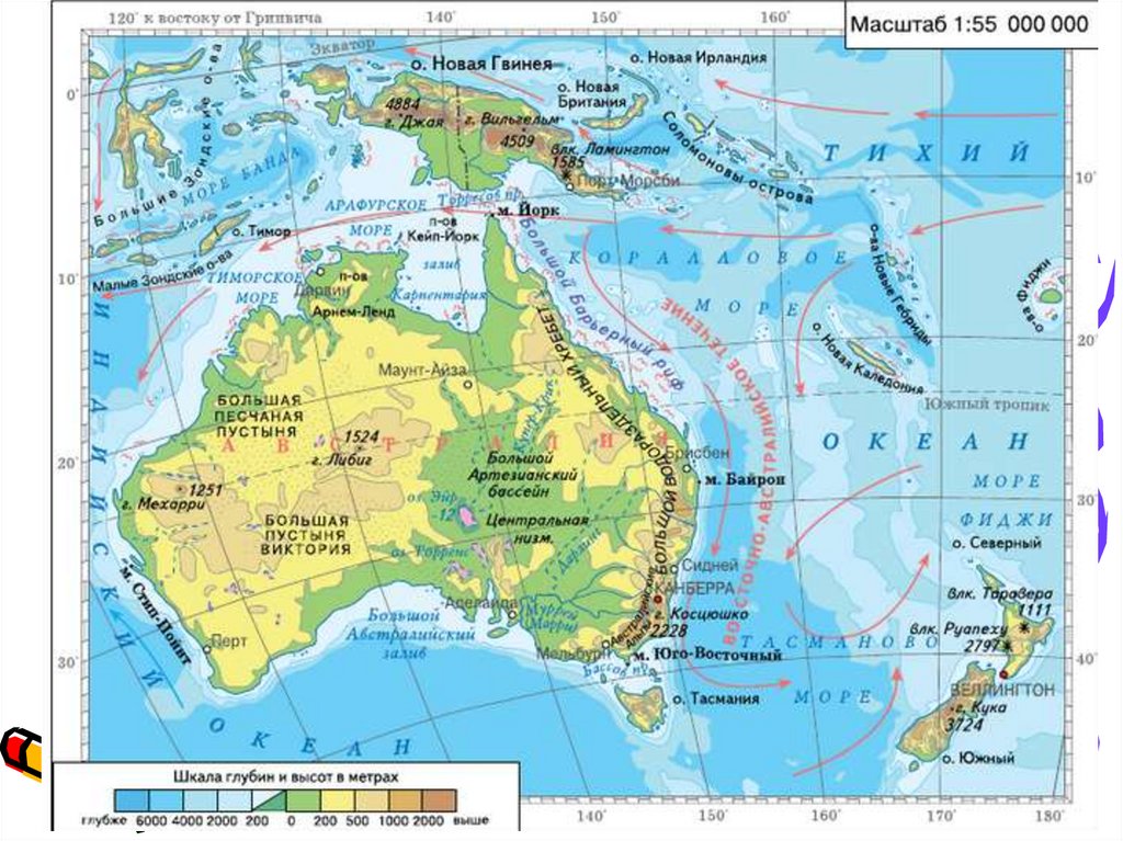 Географические координаты австралии 7 класс. Хребет Флиндерс на карте Австралии. Физическая карта Австралии. Географическое положение Австралии карта. Карта Австралии географическая.