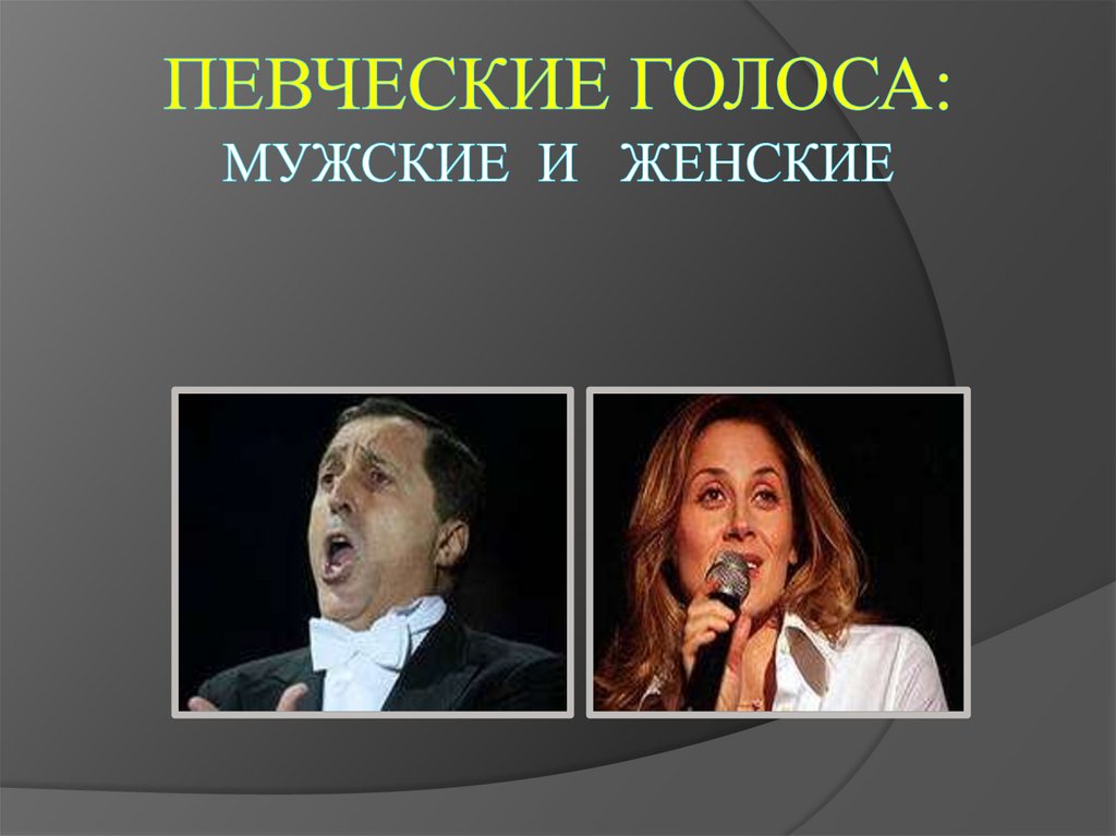 Певческие голоса: мужские и женские