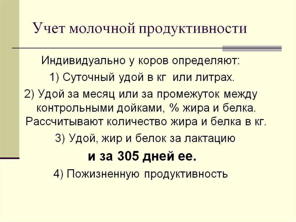 Молочная продуктивность