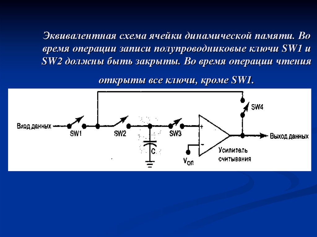 Схема ячейки памяти