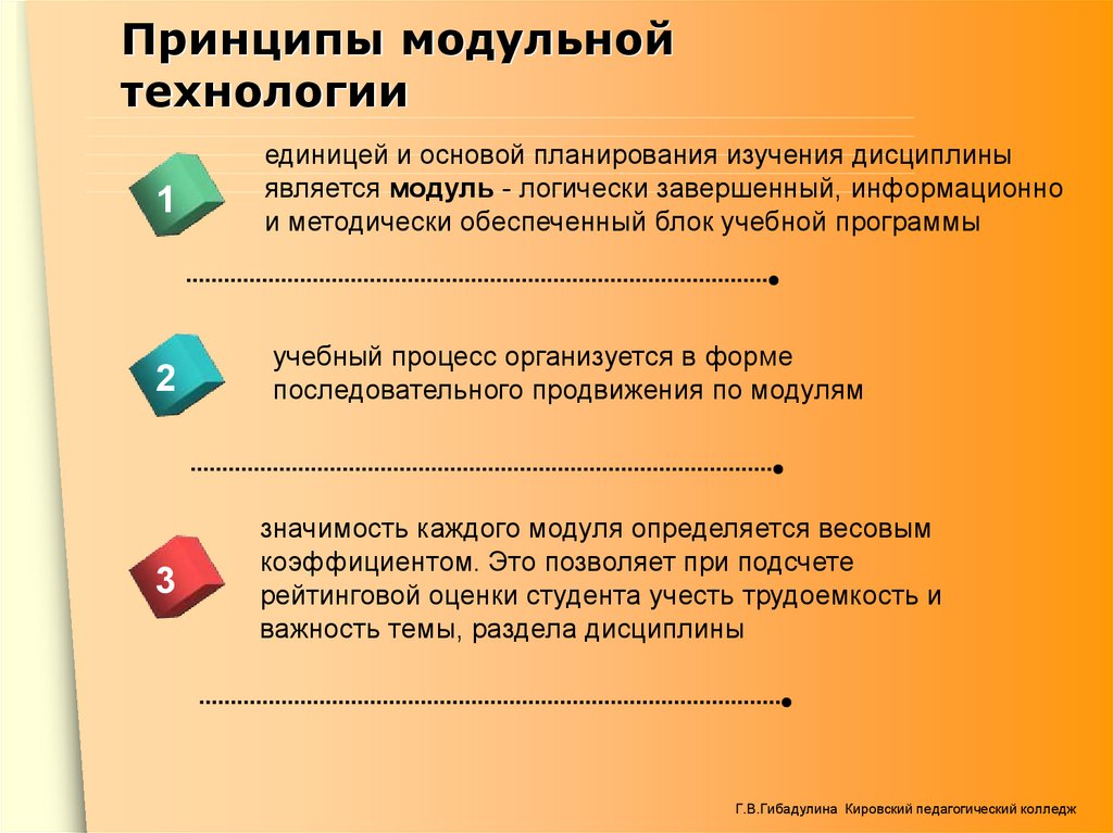 Модульная технология производства