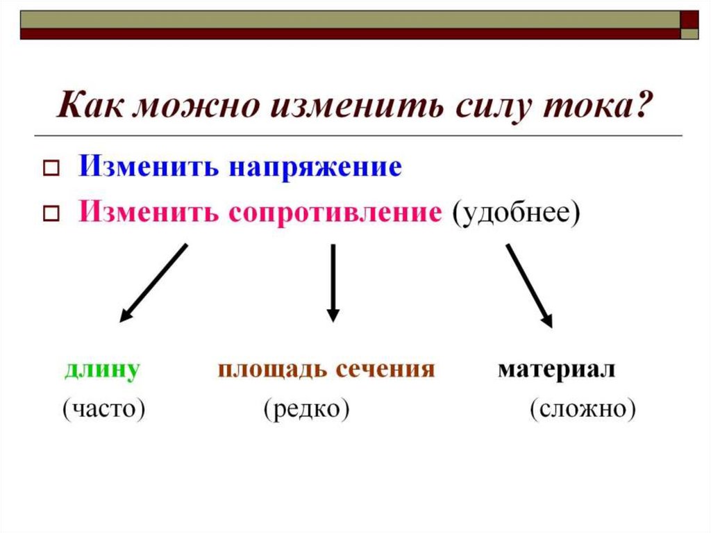 Схема регулирования силы тока