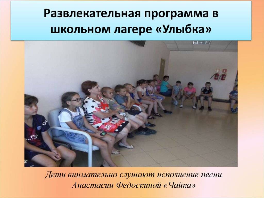 Развлекательная программа в школьном лагере «Улыбка»