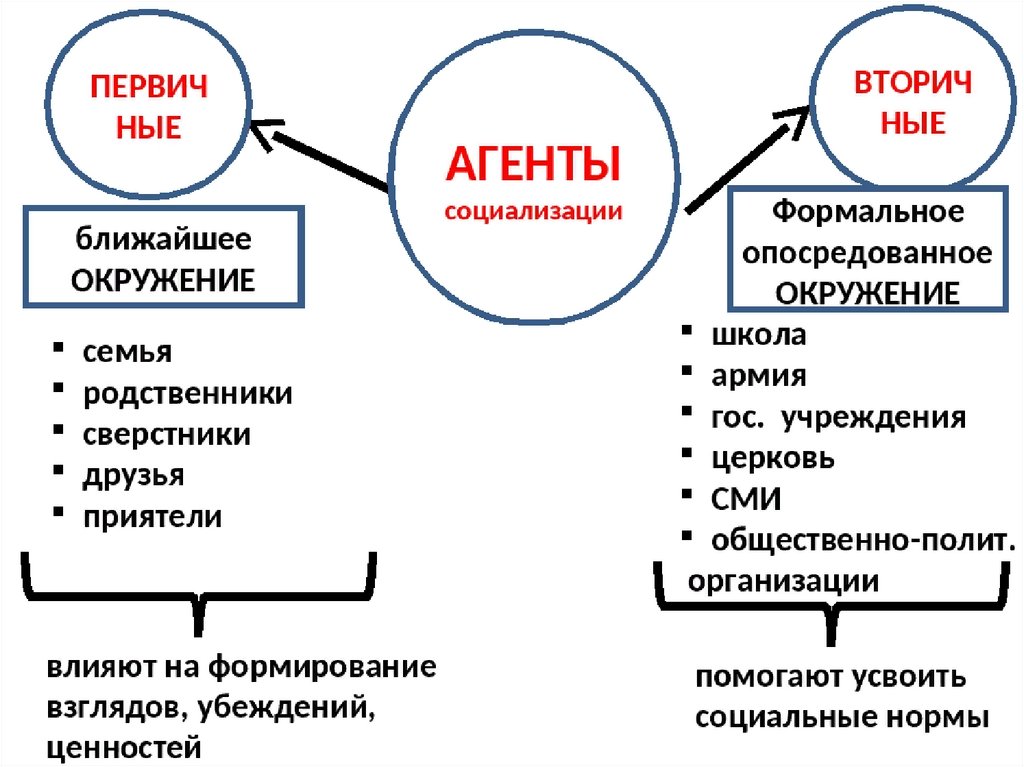 Схема социального окружения семьи