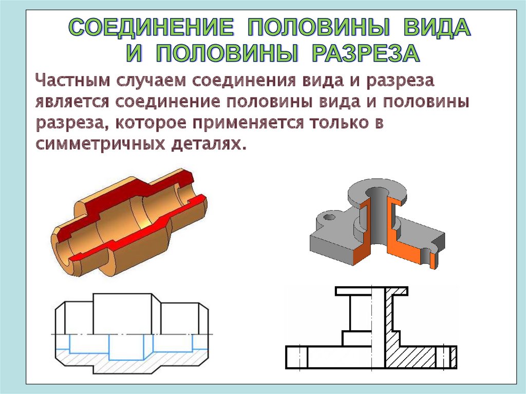 Если деталь симметрична то на чертеже рекомендуется выполнять