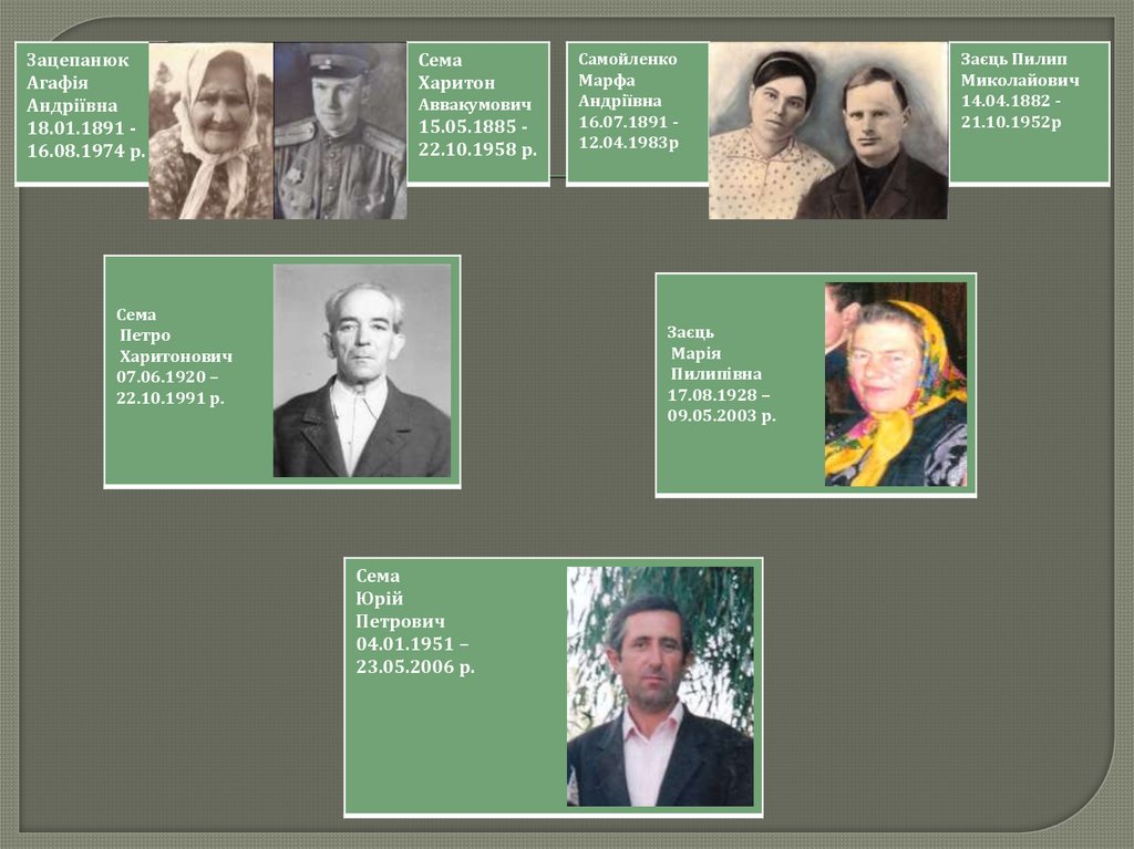 Родове дерево родини Семи - online presentation