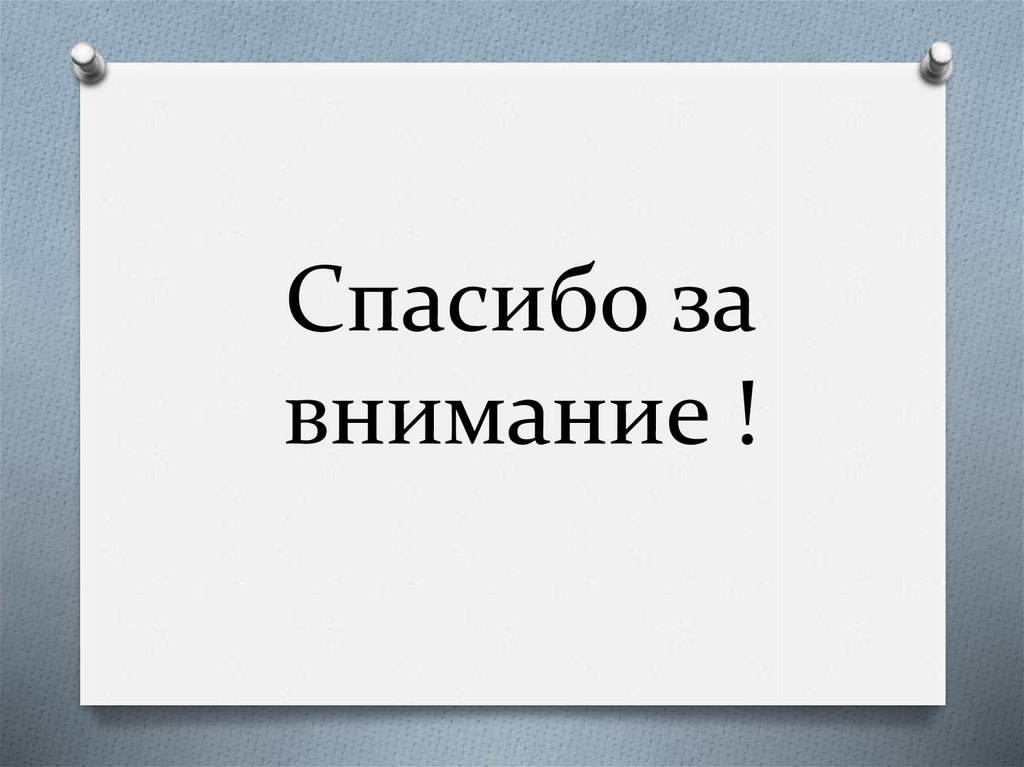 Спасибо за внимание !