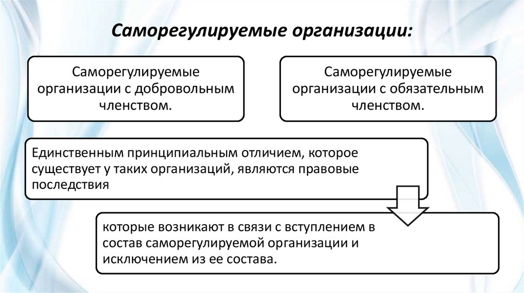 Саморегулируемые организации: