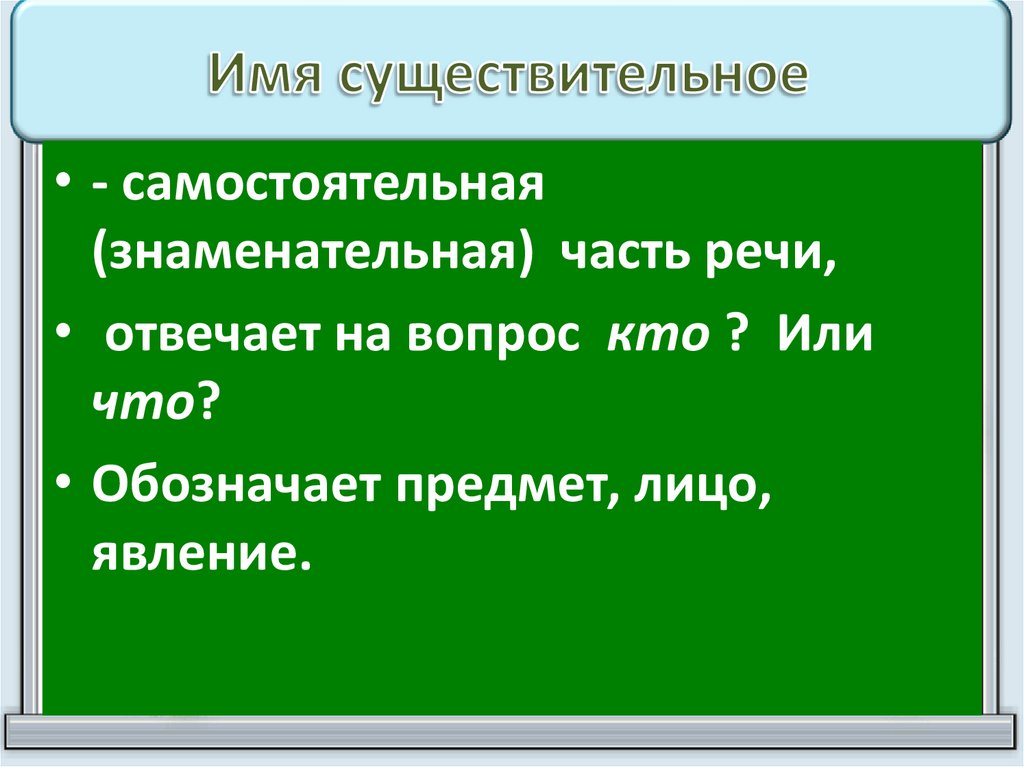 Имя существительное - презентация онлайн