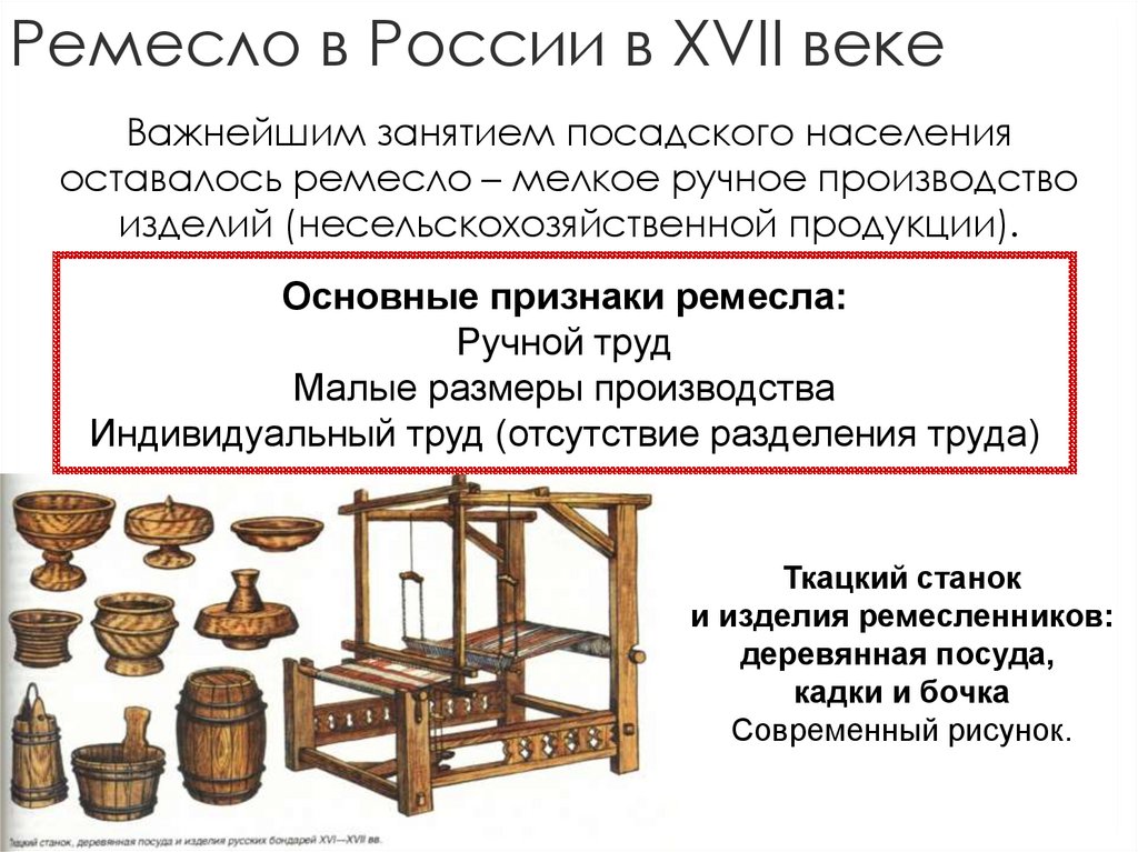 Ремесла 18 века в россии