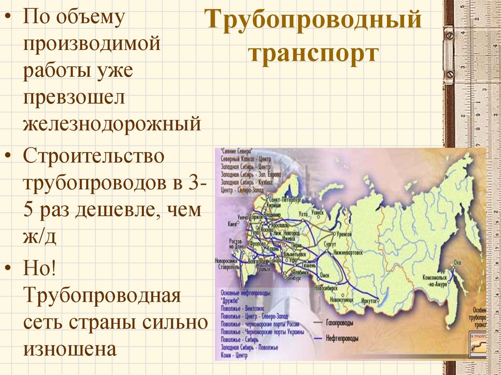 Трубопроводный транспорт россии презентация