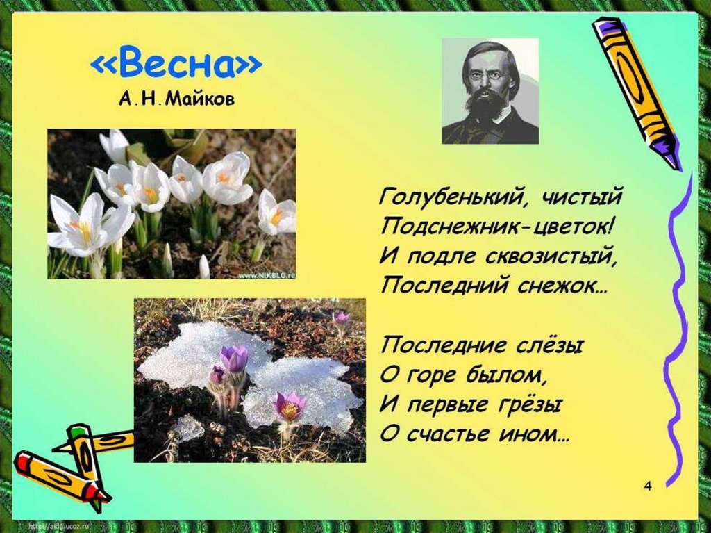 Презентация майков весна