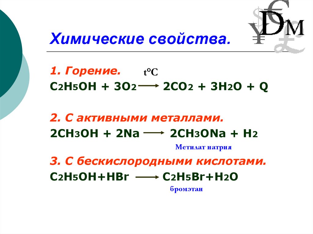Химические свойства.