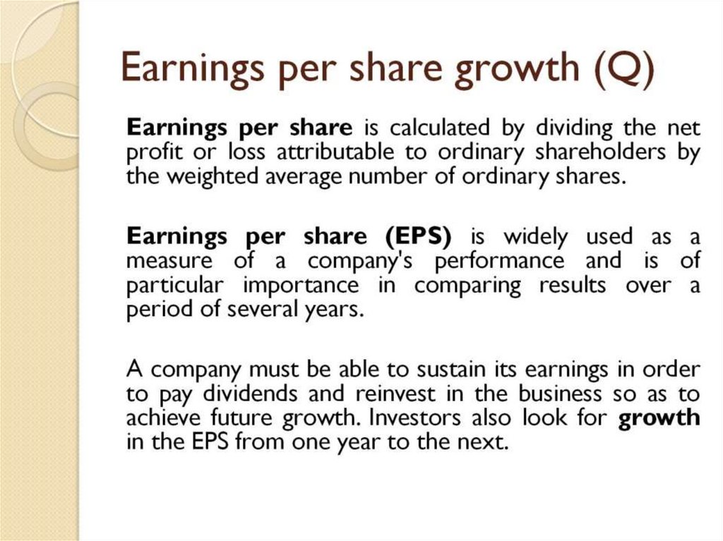 Earnings per share growth (Q)