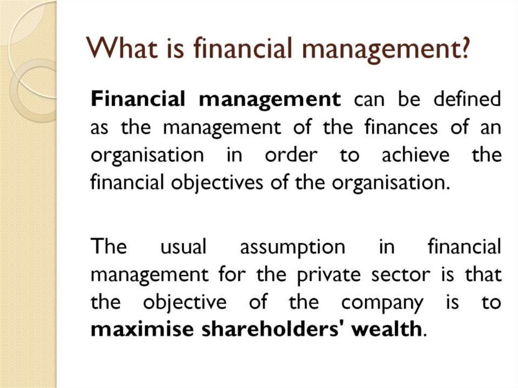 What is financial management?
