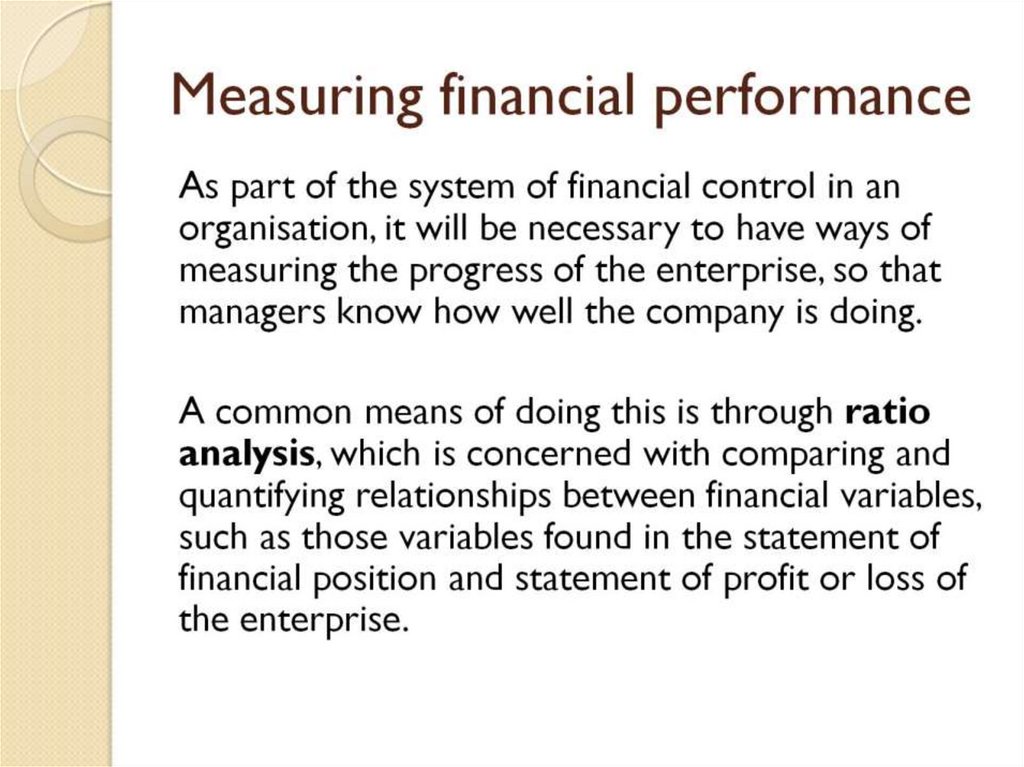 Financial measures