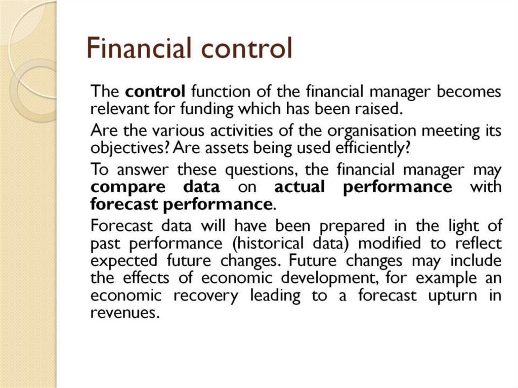 Financial control