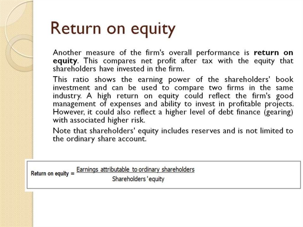 Return on equity
