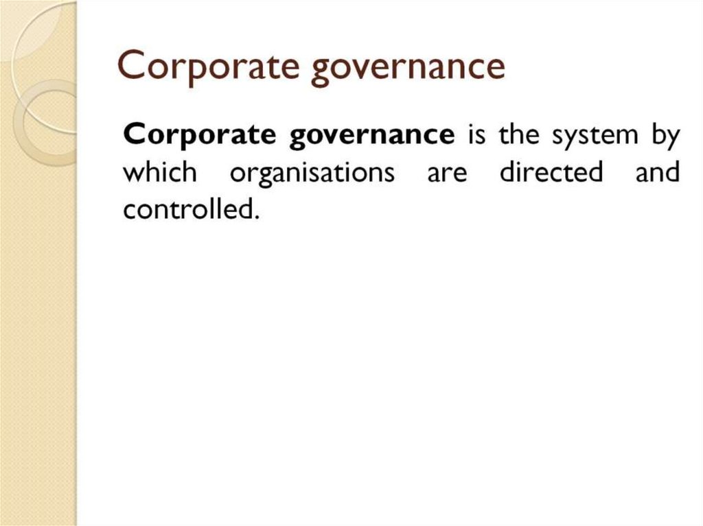 Corporate governance
