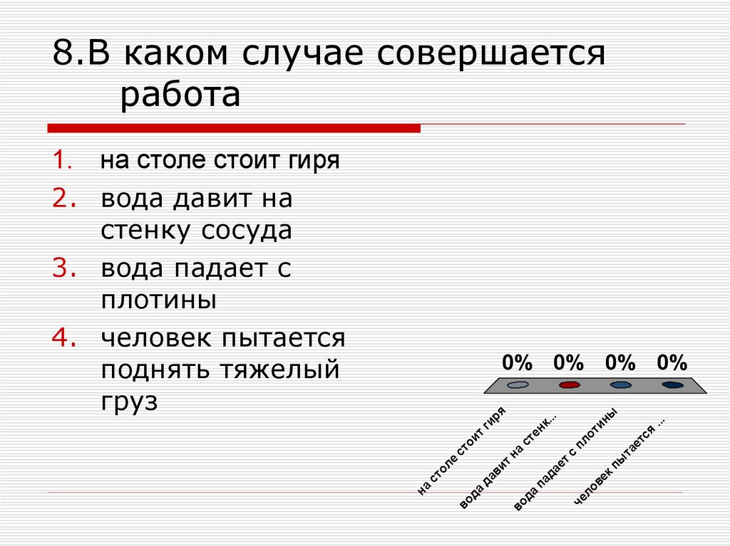 В каких примерах совершается работа