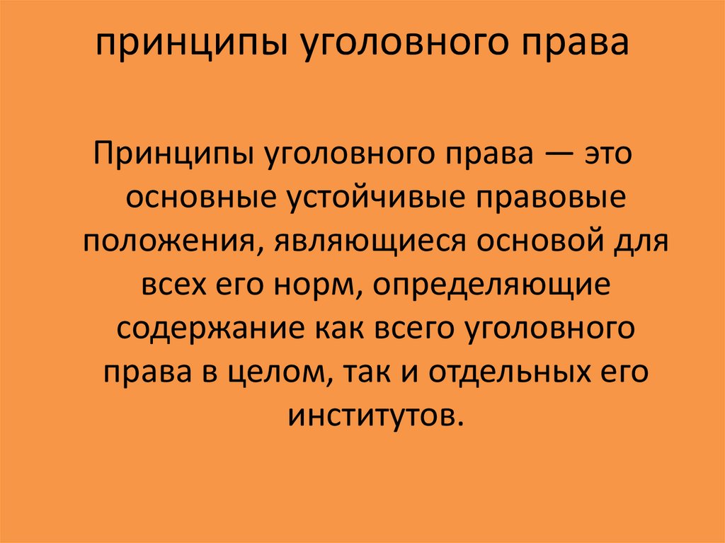 Принципы уголовного права презентация