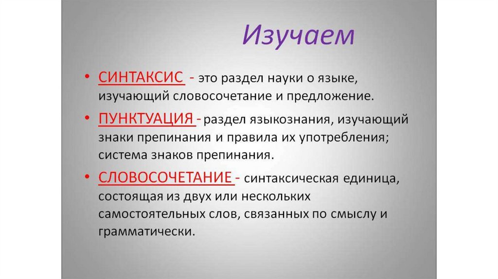 Синтаксис 5 класс презентация