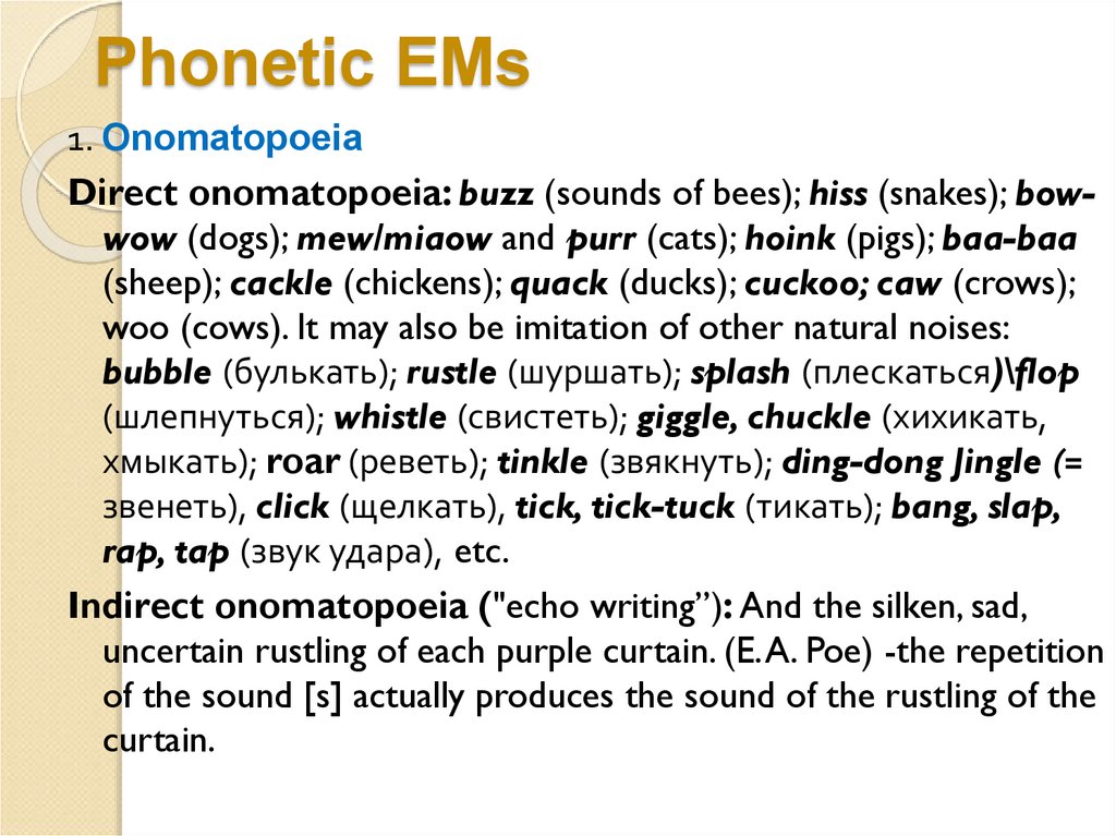 Phonetic EMs