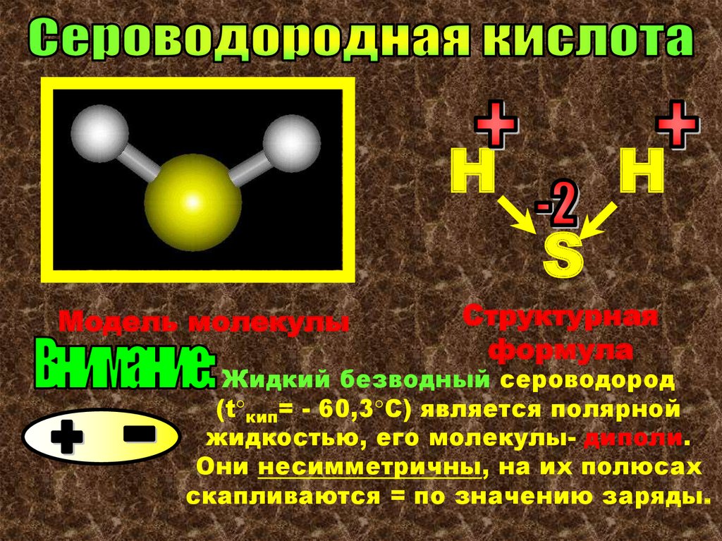 Водород сера сероводород формула