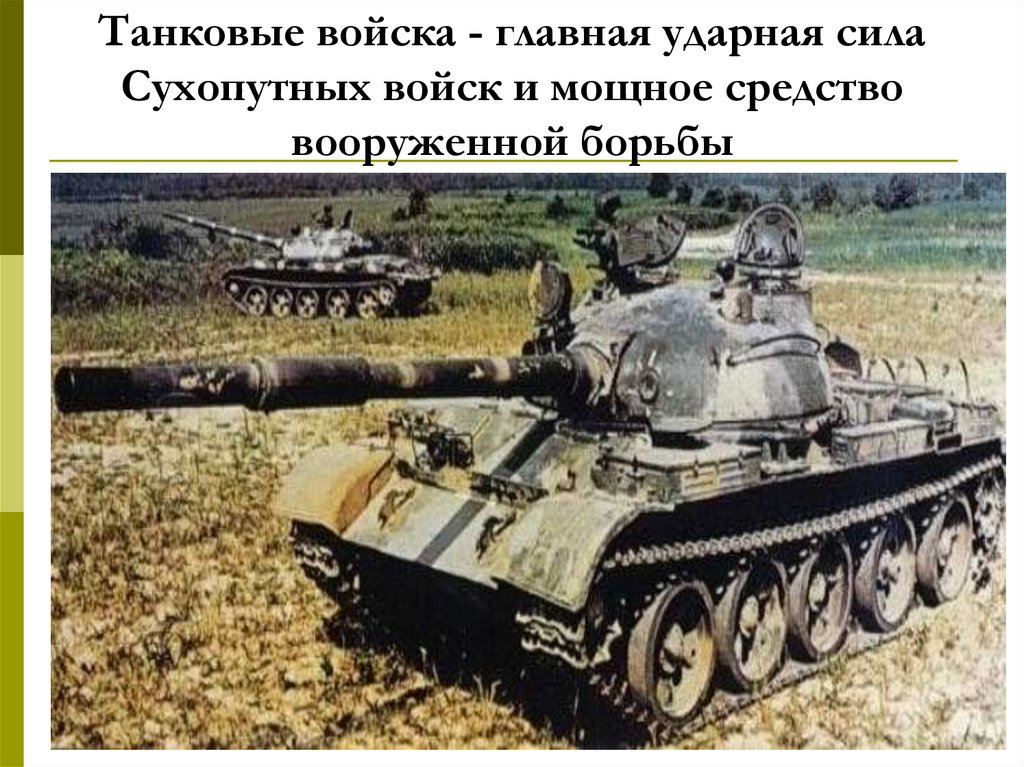 Танковые войска - главная ударная сила Сухопутных войск и мощное средство вооруженной борьбы