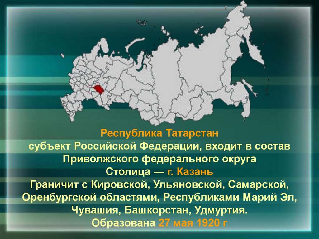 О республике татарстан презентация