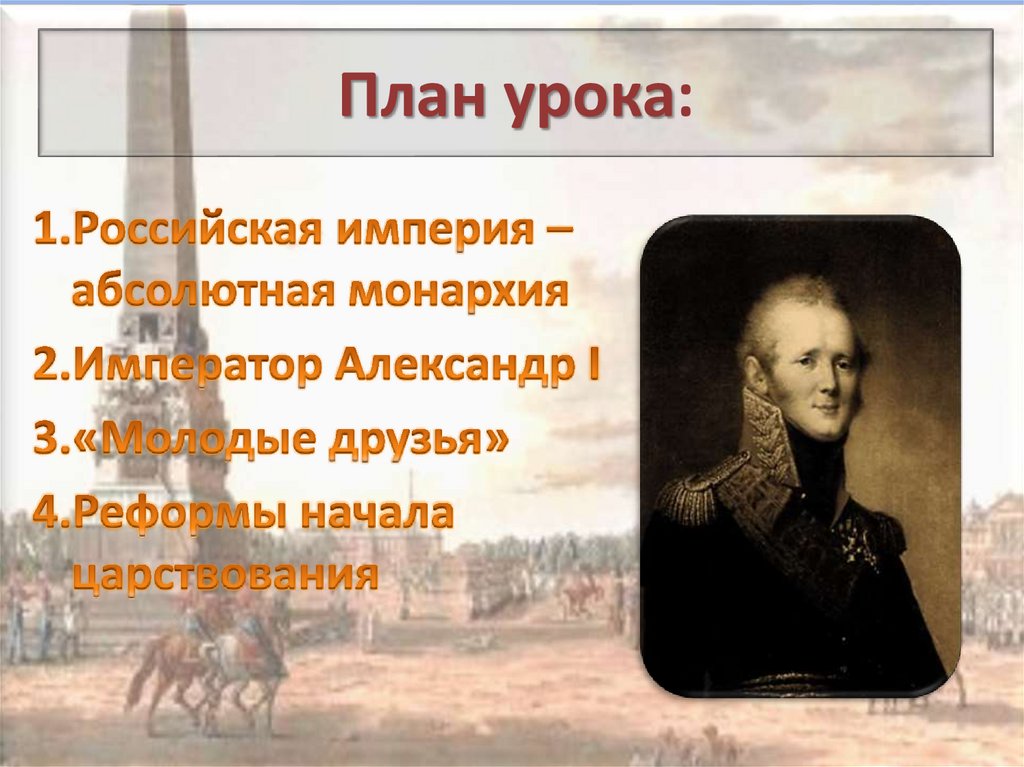 План урока: