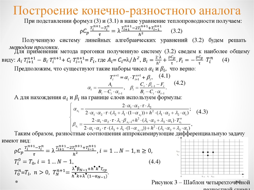 Построение конечно-разностного аналога